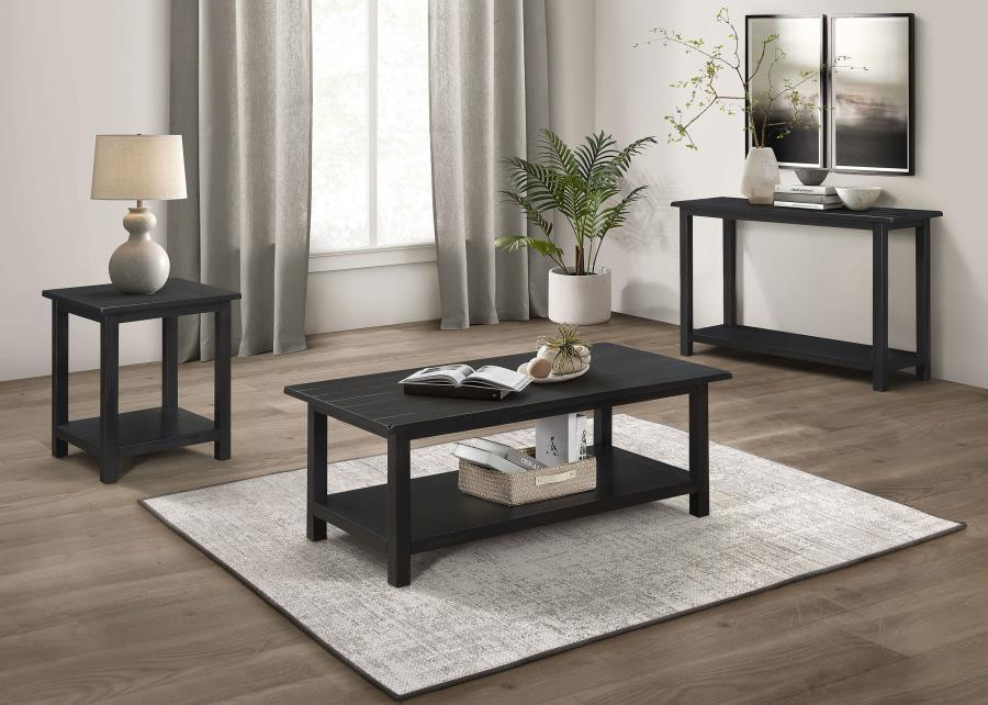 Payne - Wood End Table With Shelf - Java